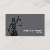 Lady Justice illustratie op grijze achtergrond Visitekaartje (Voorkant)