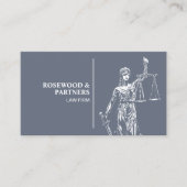 Lady Justice Illustratie op Slate Grey Visitekaartje (Voorkant)