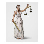 Lady Justice Illustration Perfect Poster (Voorkant)