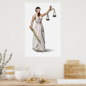 Lady Justice Illustration Poster (Keuken)