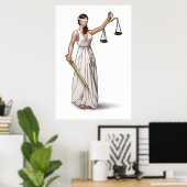 Lady Justice Illustration Poster (Thuiskantoor)