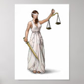 Lady Justice Illustration Poster (Voorkant)
