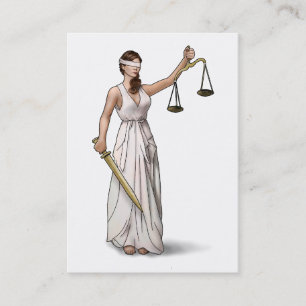 Lady Justice Illustration Visitekaartje