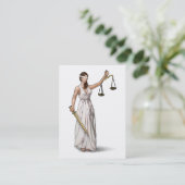 Lady Justice Illustration Visitekaartje (Staand voorkant)