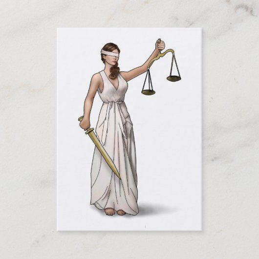 Lady Justice Illustration Visitekaartje (Voorkant)