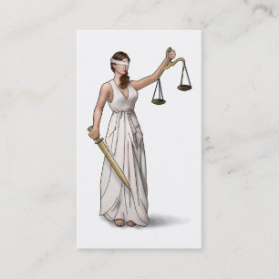 Lady Justice Illustration Visitekaartje