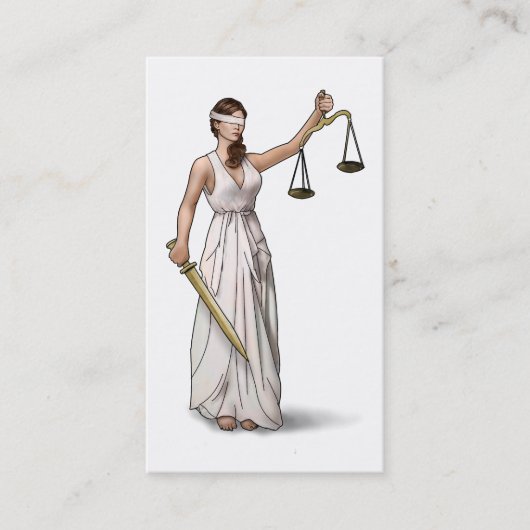 Lady Justice Illustration Visitekaartje (Voorkant)