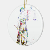 Lady Justice Keramisch Ornament (Links)