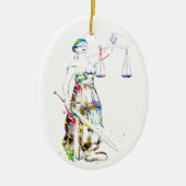 Lady Justice Keramisch Ornament (Voorkant)