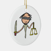 Lady Justice Keramisch Ornament (Rechts)