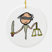 Lady Justice Keramisch Ornament (Achterkant)