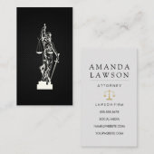 Lady Justice Law | Achtergrond met zwarte mazen Afsprakenkaartje (Voorkant / Achterkant)