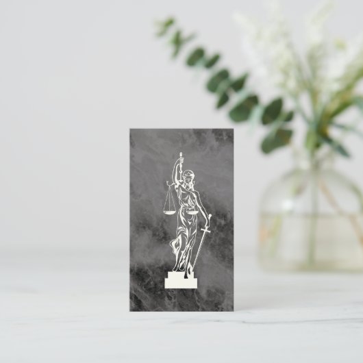 Lady Justice Law Afsprakenkaartje (Staand voorkant)