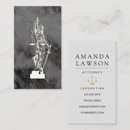Lady Justice Law Afsprakenkaartje (Voorkant / Achterkant)