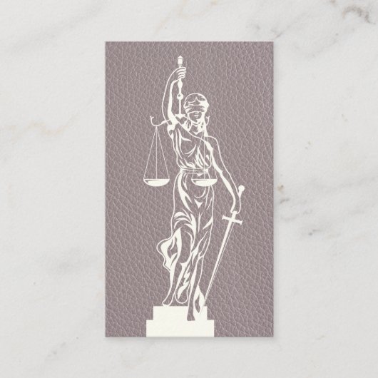Lady Justice Law | Ledertextiel Afsprakenkaartje (Voorkant)