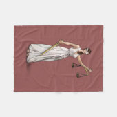Lady Justice - Marsala Fleece Deken (Voorkant (Horizontaal))