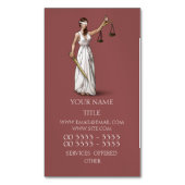 Lady Justice - Marsala Magnetisch Visitekaartje (Voorkant Verticaal)