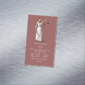 Lady Justice - Marsala Magnetisch Visitekaartje (Voorbeeld)