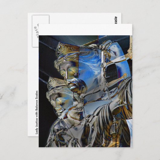 Lady Justice met Balance Scales Briefkaart (Voorkant / Achterkant)
