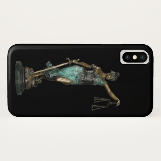 Lady Justice on Black Velvet Case-Mate iPhone Case (Achterkant (horizontaal))