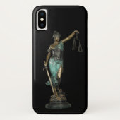 Lady Justice on Black Velvet Case-Mate iPhone Case (Achterkant)
