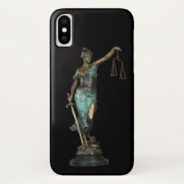 Lady Justice on Black Velvet Case-Mate iPhone Case