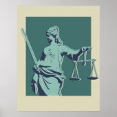 Lady Justice Pop Art Poster (Voorkant)