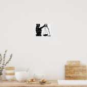 Lady Justice Poster Scales of Justice Print Law (Keuken)