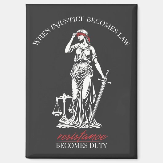 Lady Justice Resistance Magneet (Voorkant)