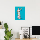 Lady Justice - Scuba Blue Poster (Thuiskantoor)