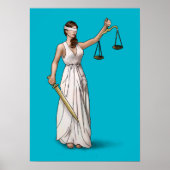 Lady Justice - Scuba Blue Poster (Voorkant)