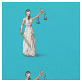 Lady Justice - Scuba Blue Stof (Close Up)