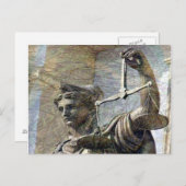 Lady Justice Statue Briefkaart (Voorkant / Achterkant)