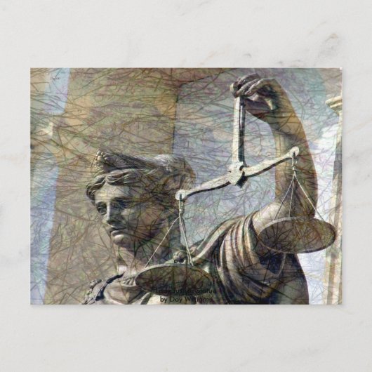 Lady Justice Statue Briefkaart (Voorkant)