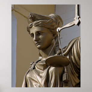 Lady Justice Statue Poster