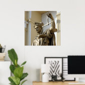 Lady Justice Statue, Virginia City, Nevada Poster (Thuiskantoor)