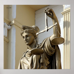 Lady Justice Statue, Virginia City, Nevada Poster