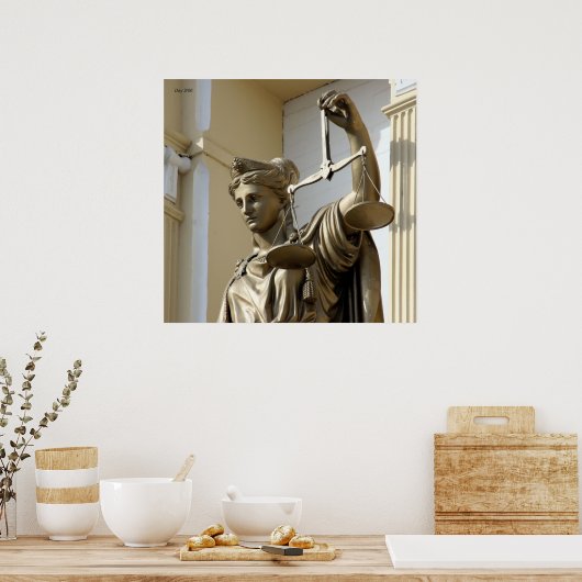 Lady Justice Statue, Virginia City, Nevada Poster (Keuken)