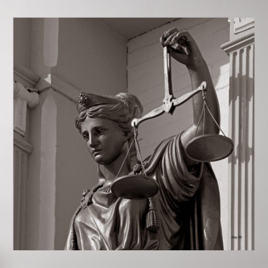 Lady Justice Statue, Virginia City, Nevada Poster (Voorkant)