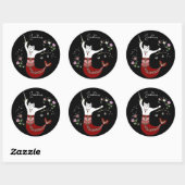 Lady Justice zeemeermin kat Ronde Sticker (Vel)