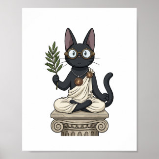 Lady Justice Zwarte Kat Advocaat Kantoor Muur Post Poster