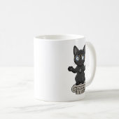 Lady Justice Zwarte Kat Advocaat Koffiemok (Voorkant rechts)