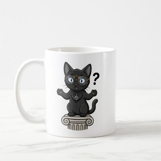 Lady Justice Zwarte Kat Advocaat Koffiemok (Links)