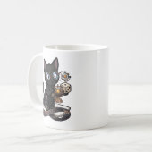 Lady Justice Zwarte Kat Advocaat Koffiemok (Voorkant links)