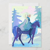 Lady Knight in een Snowy Forest Feestdagenkaart (Voorkant)