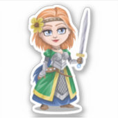 Lady Knight Sticker (Voorkant)