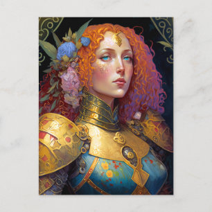 Lady Knight Warrior Armor Fantasy Art Briefkaart