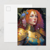 Lady Knight Warrior Armor Fantasy Art Briefkaart (Voorkant / Achterkant)