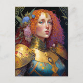 Lady Knight Warrior Armor Fantasy Art Briefkaart (Voorkant)