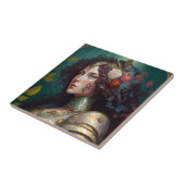 Lady Knight Warrior Armor Fantasy Art Tegeltje (Zijkant)